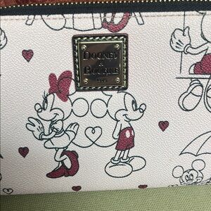 Dooney & Bourke Cream and Red Clutch